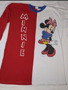 Vintage Minnie Mouse Nightgown Pajama Top Large